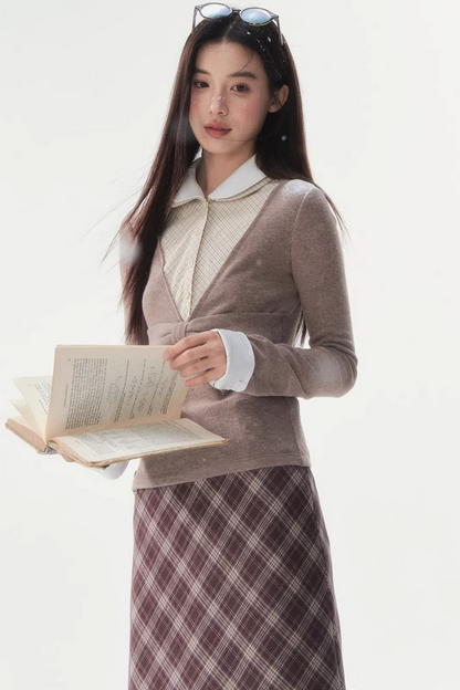 Doll Collar Three-Piece Top