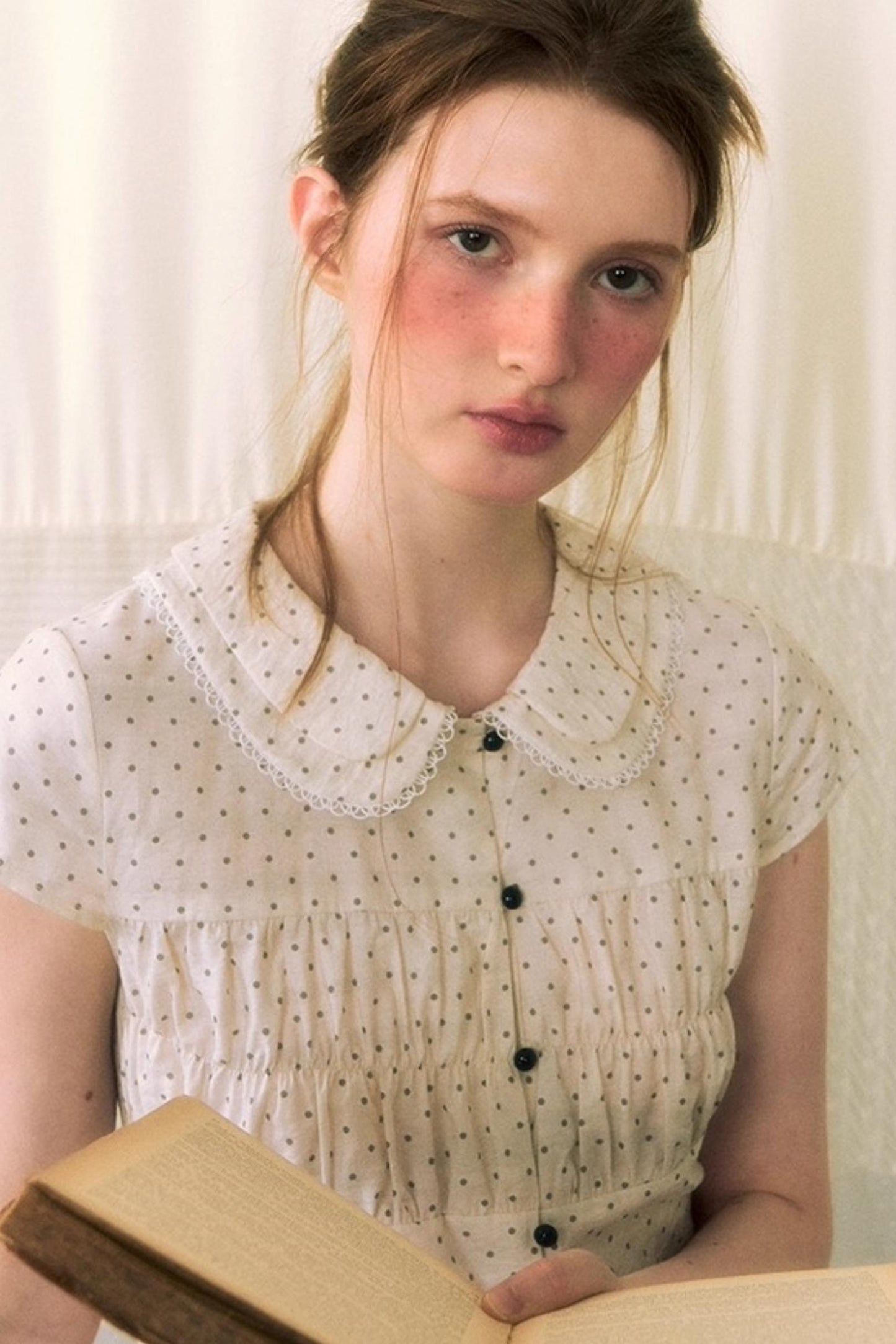 Nap Dot Mesh Culottes Set-Up