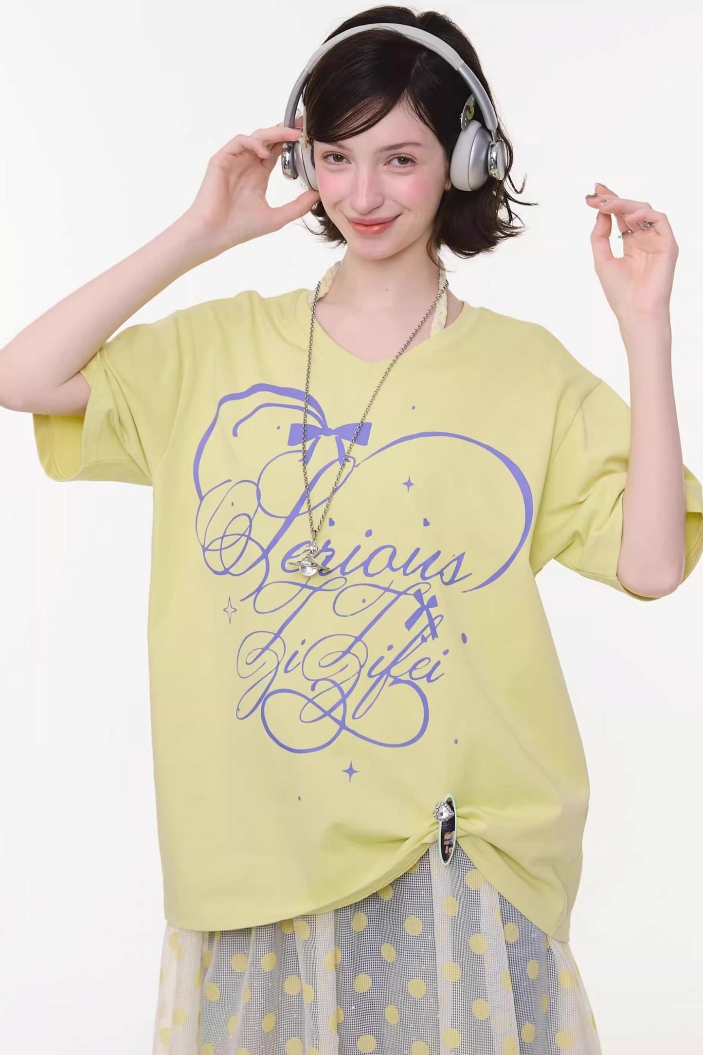 Star Falling V-Neck Top