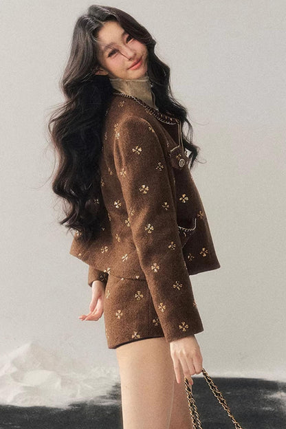 Little Fragrance Wool Jacket Set-Up