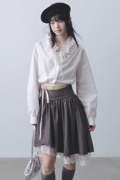 Ruffled Collar Blouse