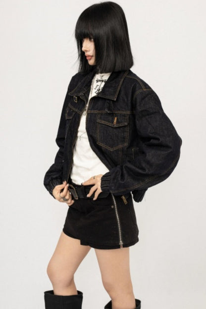 Retro Fur Collar Denim Jacket