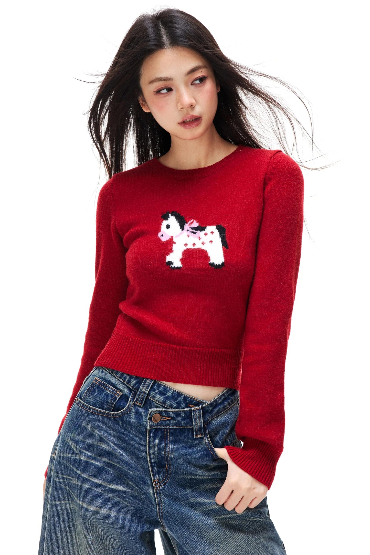 Little Horse Jacquard Sweater