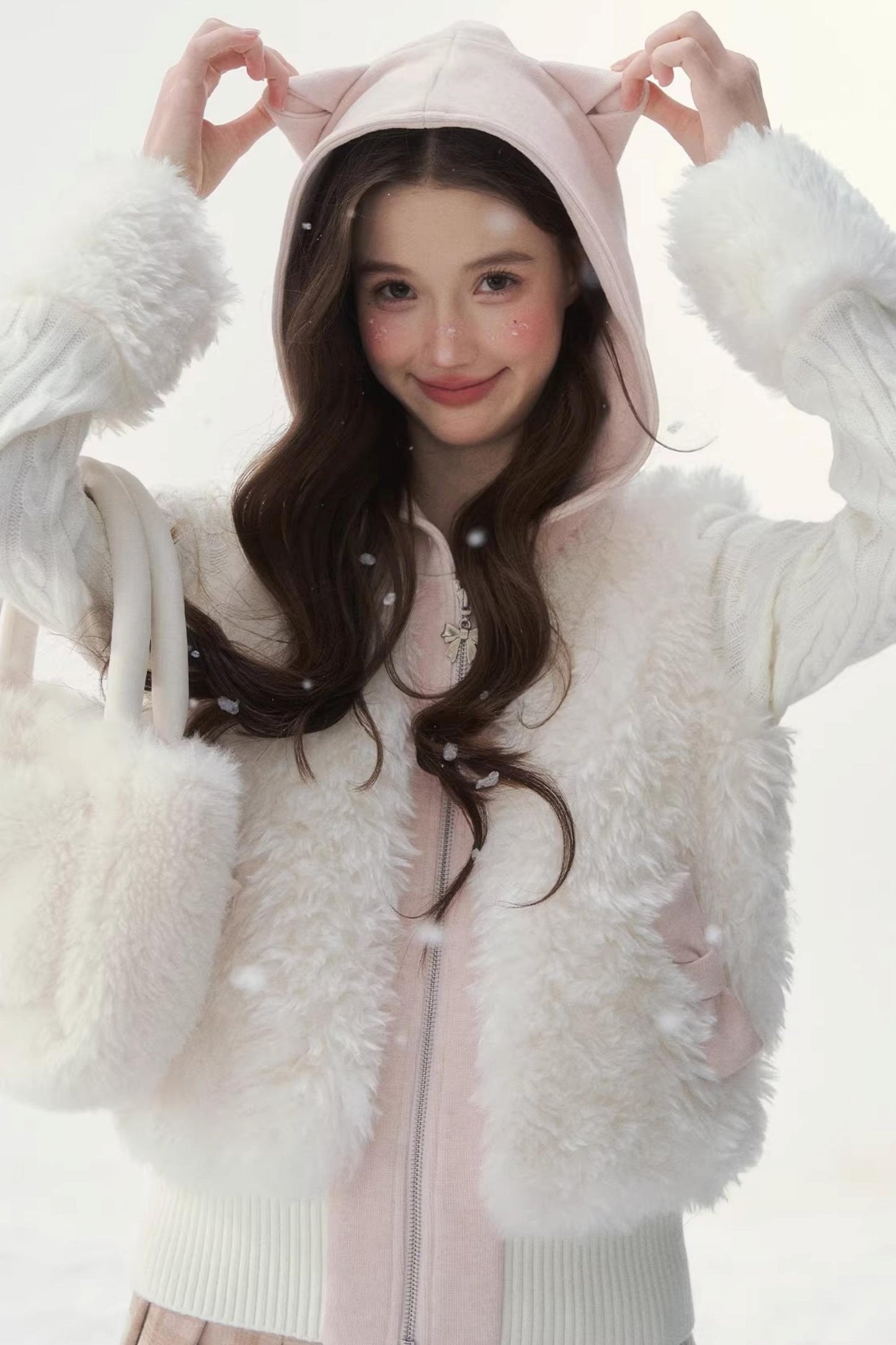 Eco-Friendly Fur Patchwork Jacket