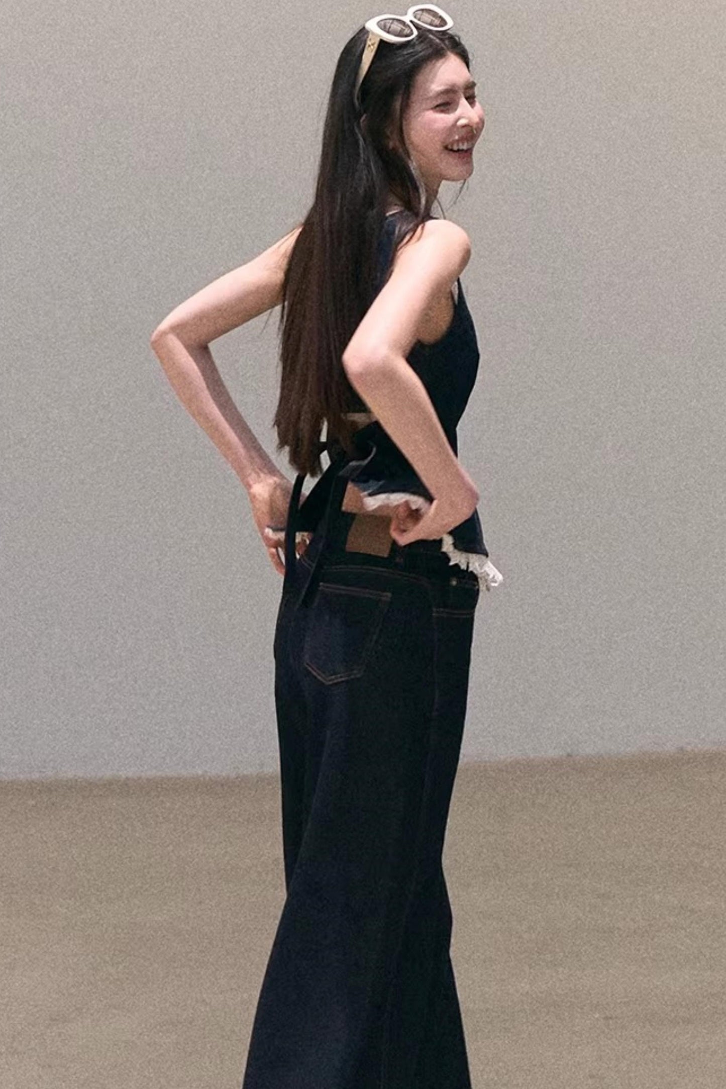 Sun-Kissed Floral Denim Pants Set-Up