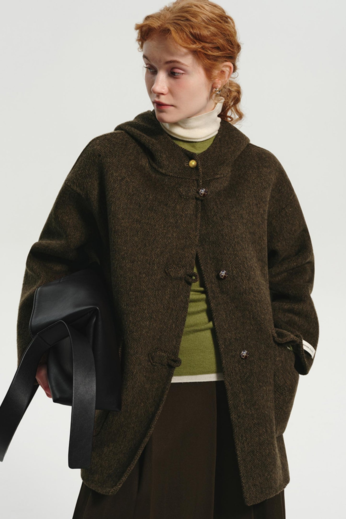 Reversible Australian Wool Hooded Coat