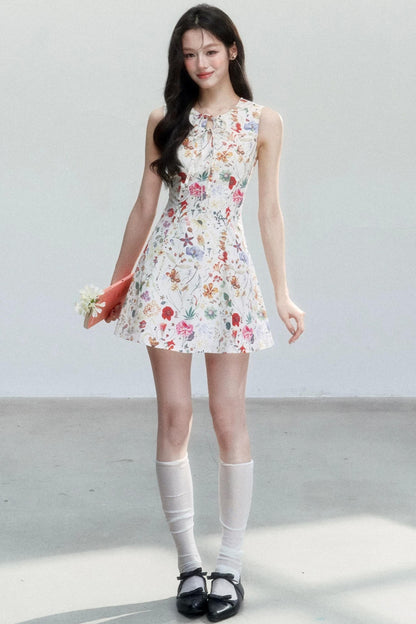 Pastoral Floral Cotton Dress