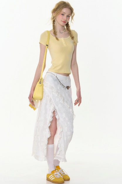 Summer Lace Midi Skirt