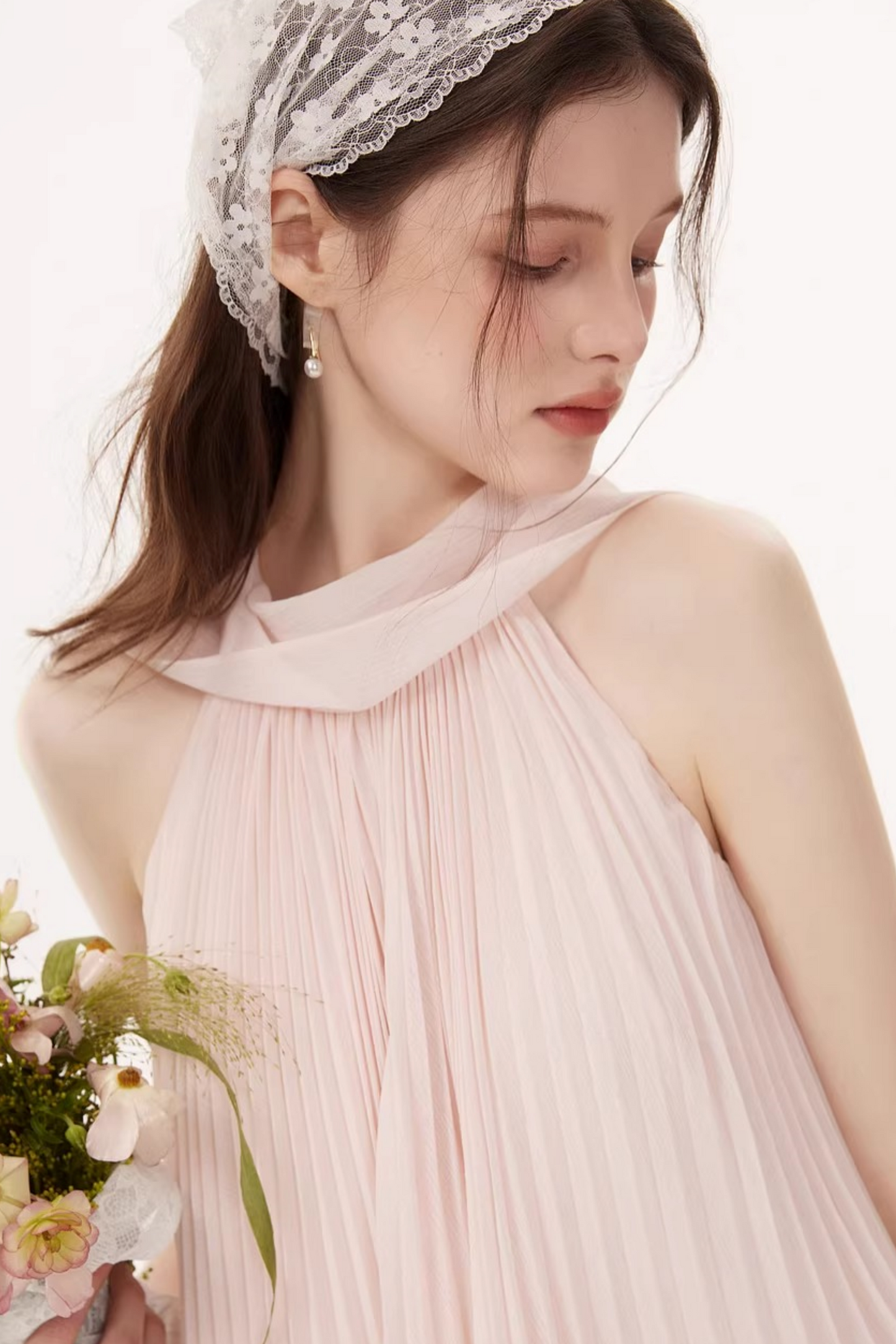 Embroidered Lace A-Line Dress