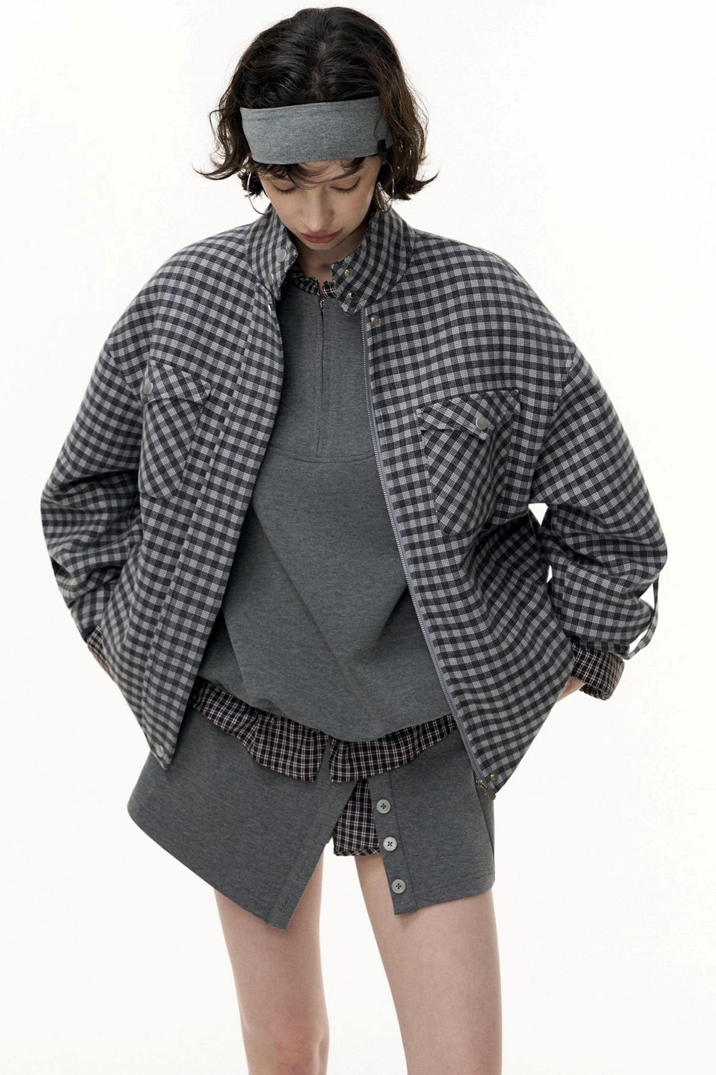 Patchwork Pullover Sweatshirt Set-Up