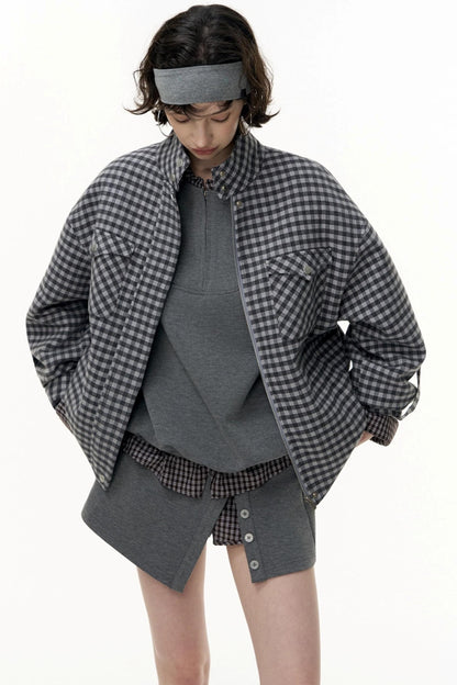 Patchwork Pullover Sweatshirt Set-Up