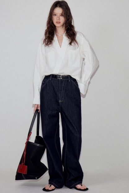 Cotton Peplum White Shirt