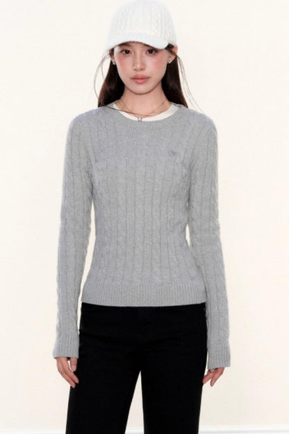 Cable Knit Retro Baseball Cap