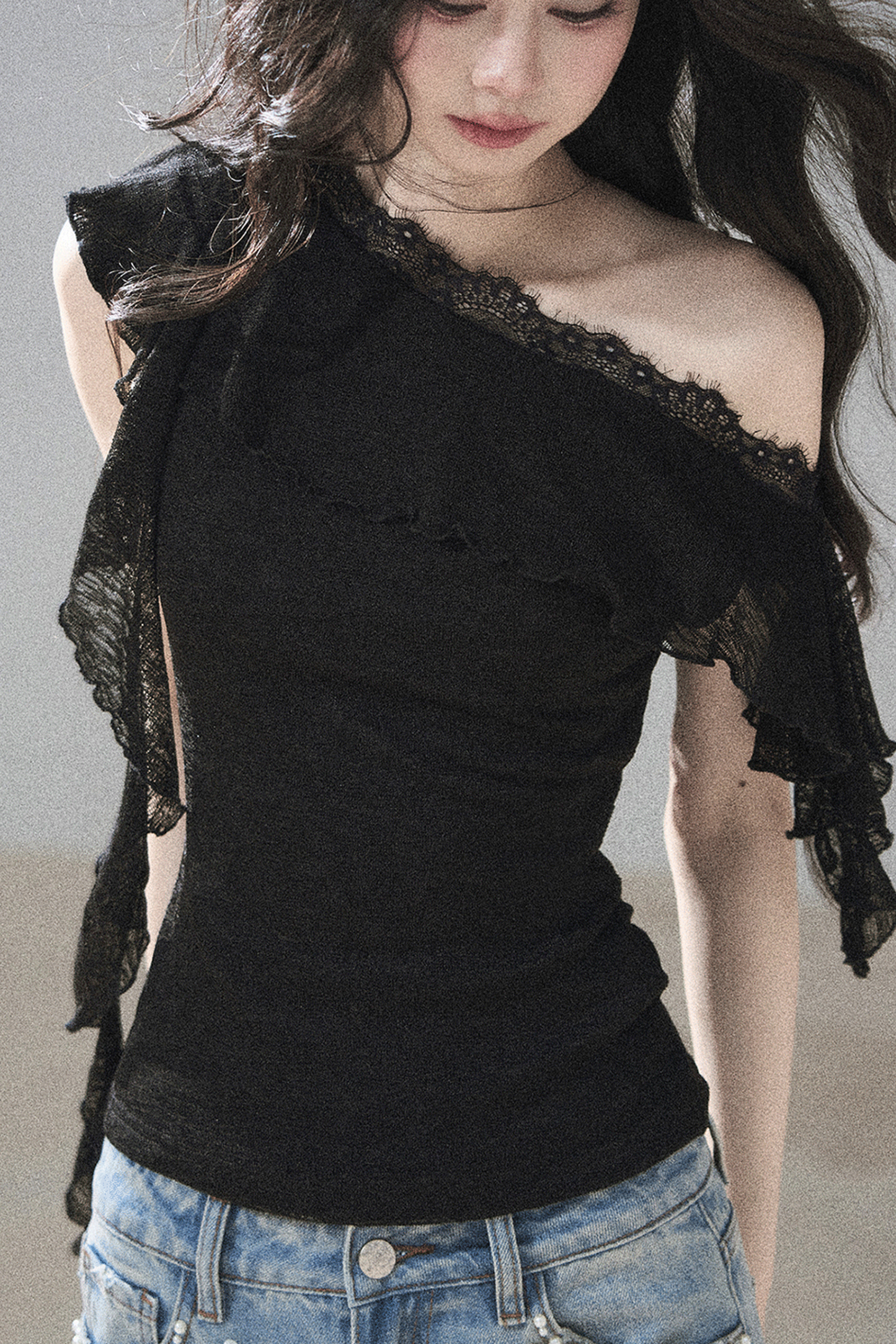 Before the Sunset Lace Off-Shoulder Top