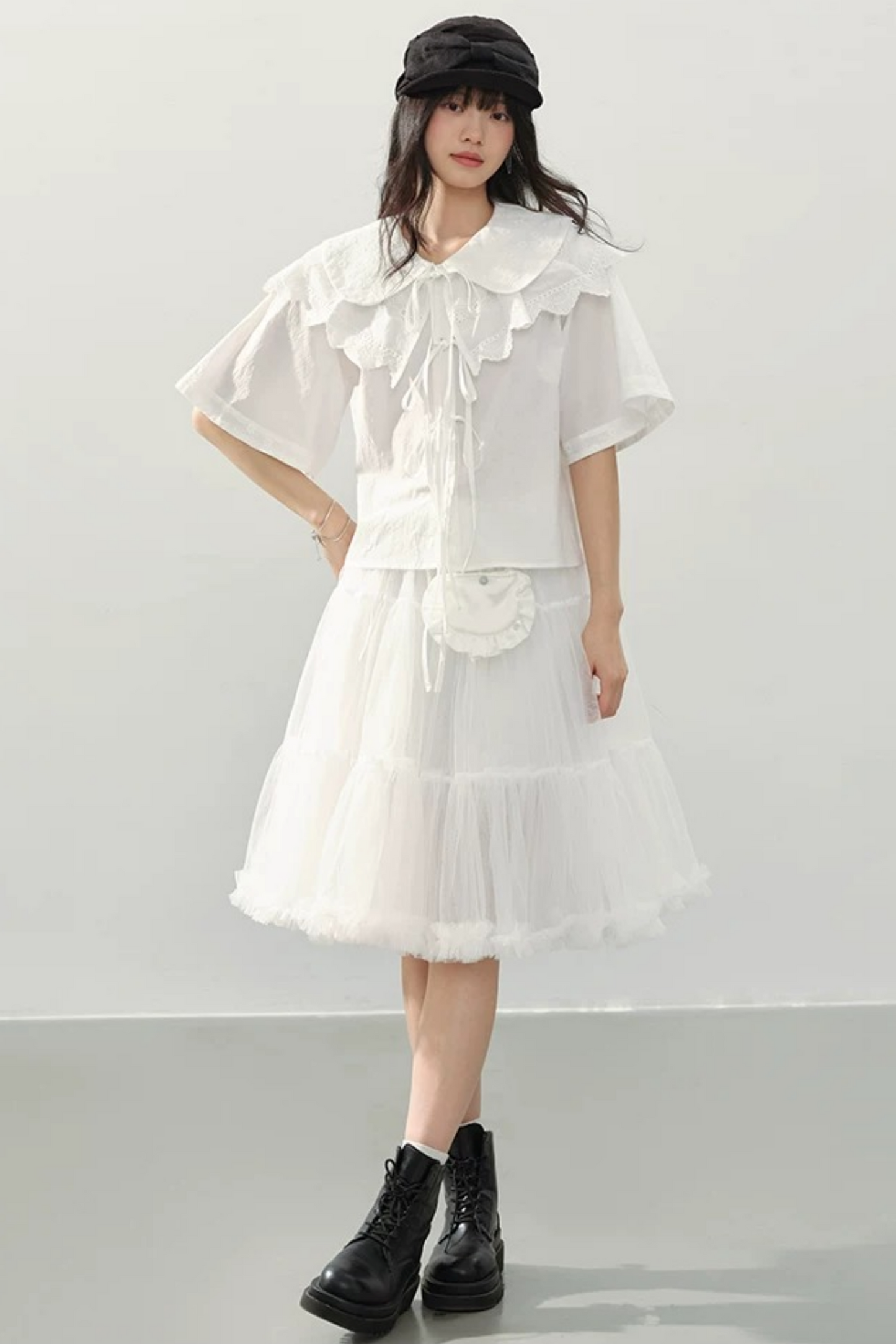 Doll Collar Sicily Lace Shirt