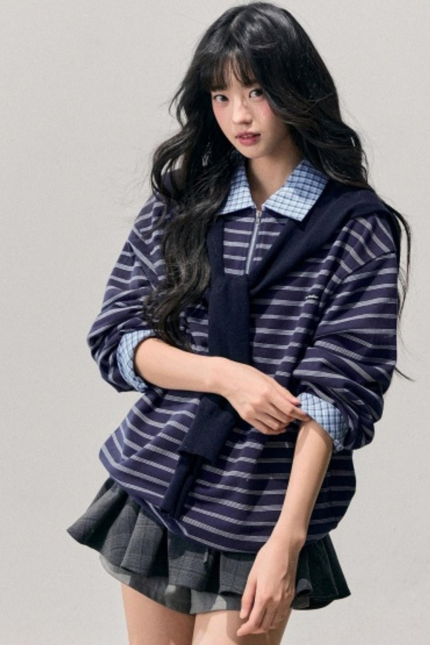 American Striped Polo Top