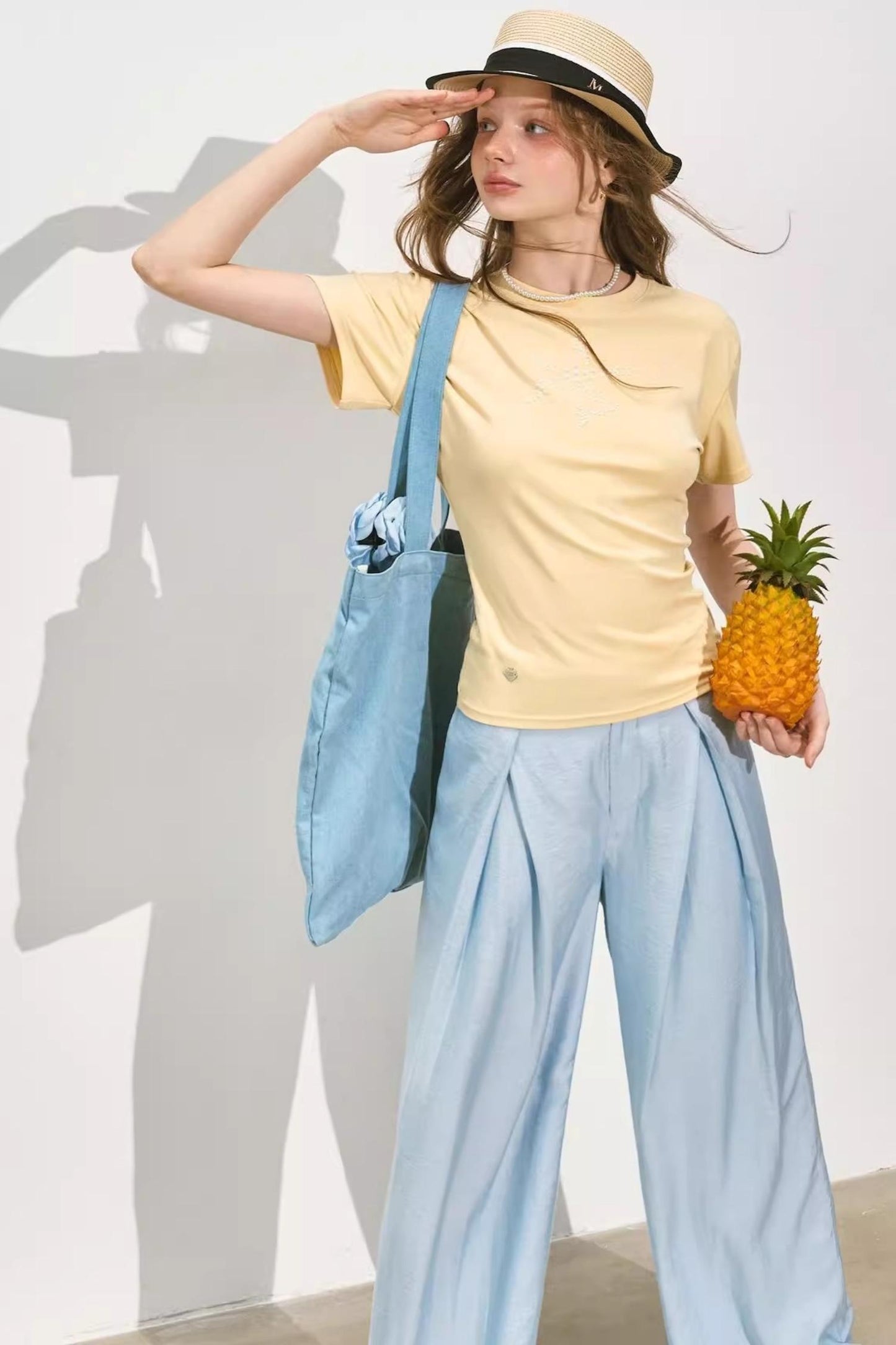 Pleated Organza Pants