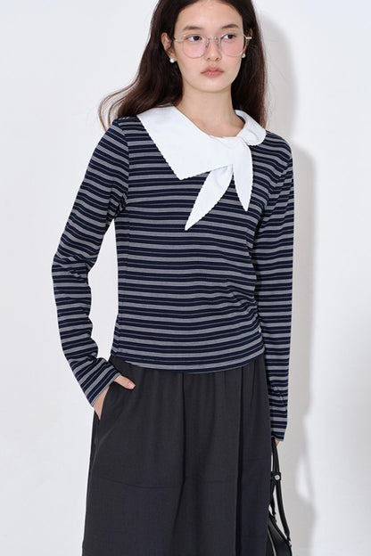 Playful Rabbit Ear Collar T-Shirt