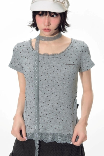 Star Lace Sweet Shirt