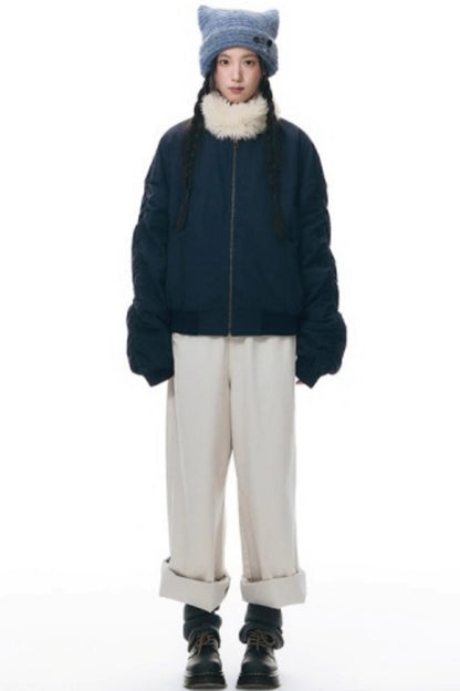 Warm Cotton Retro Stand-Up Jacket