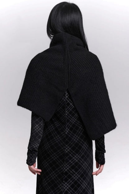 Stunning Black Knitted Cape