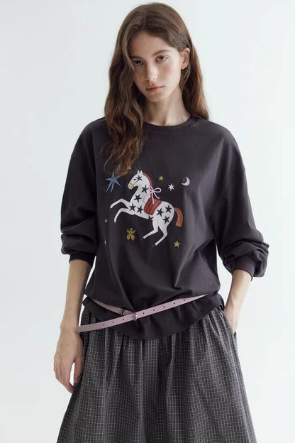 Star Pony Embroidered T-Shirt