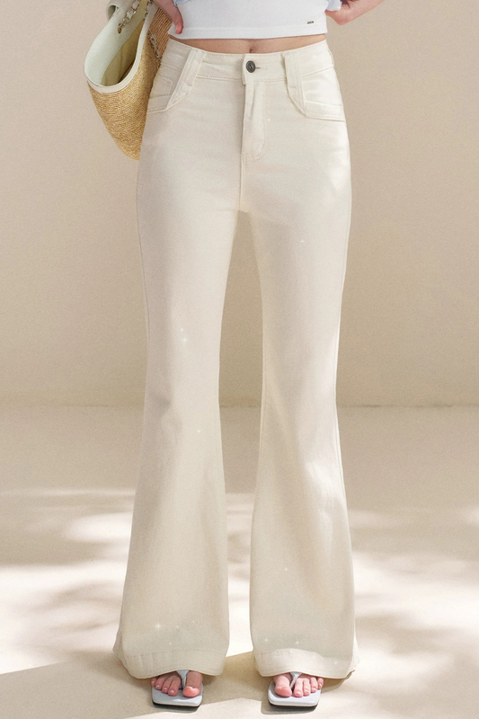 Glitter Galaxy Flared Jeans