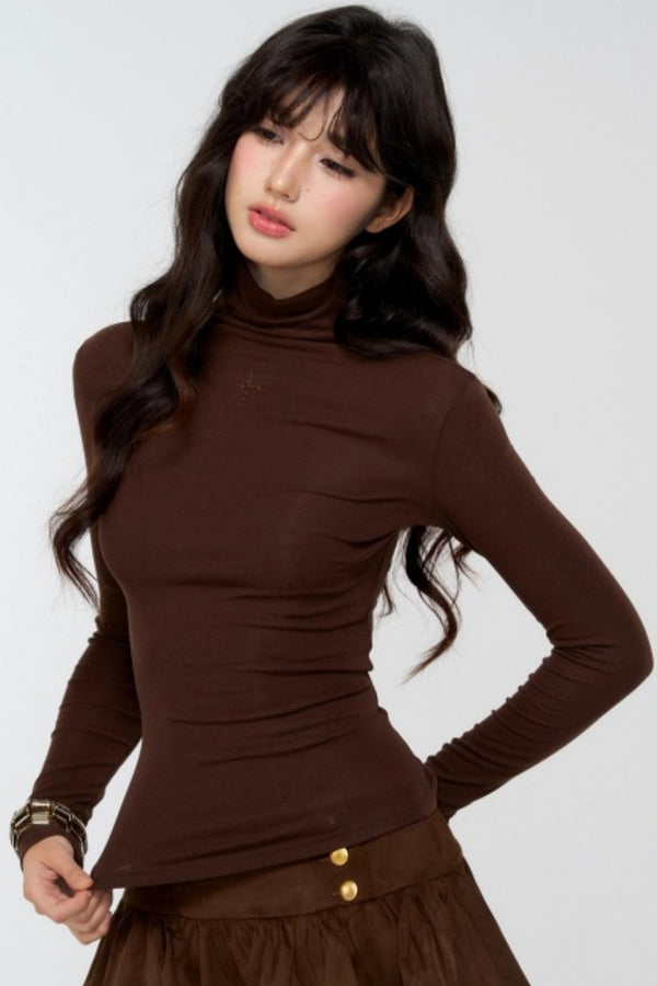 Lyocell Wool Rhinestone Top