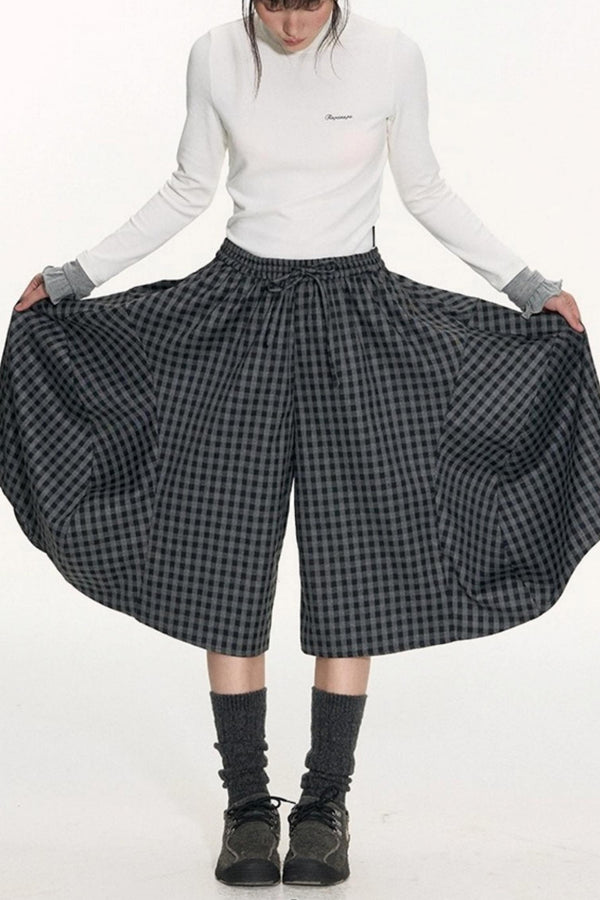 Original Cocoon Plaid Culottes Pants