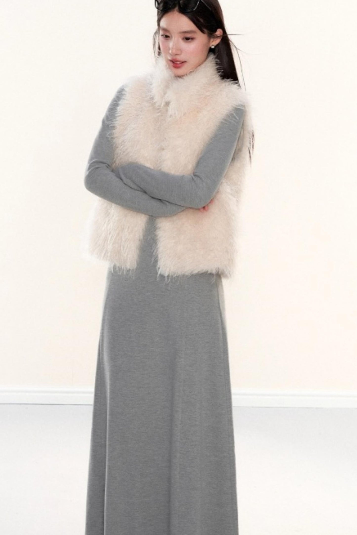 Stand-Up Collar Furry Vest