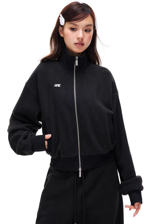 Fleece Zipper Jacket and Pants Suit Set-Up