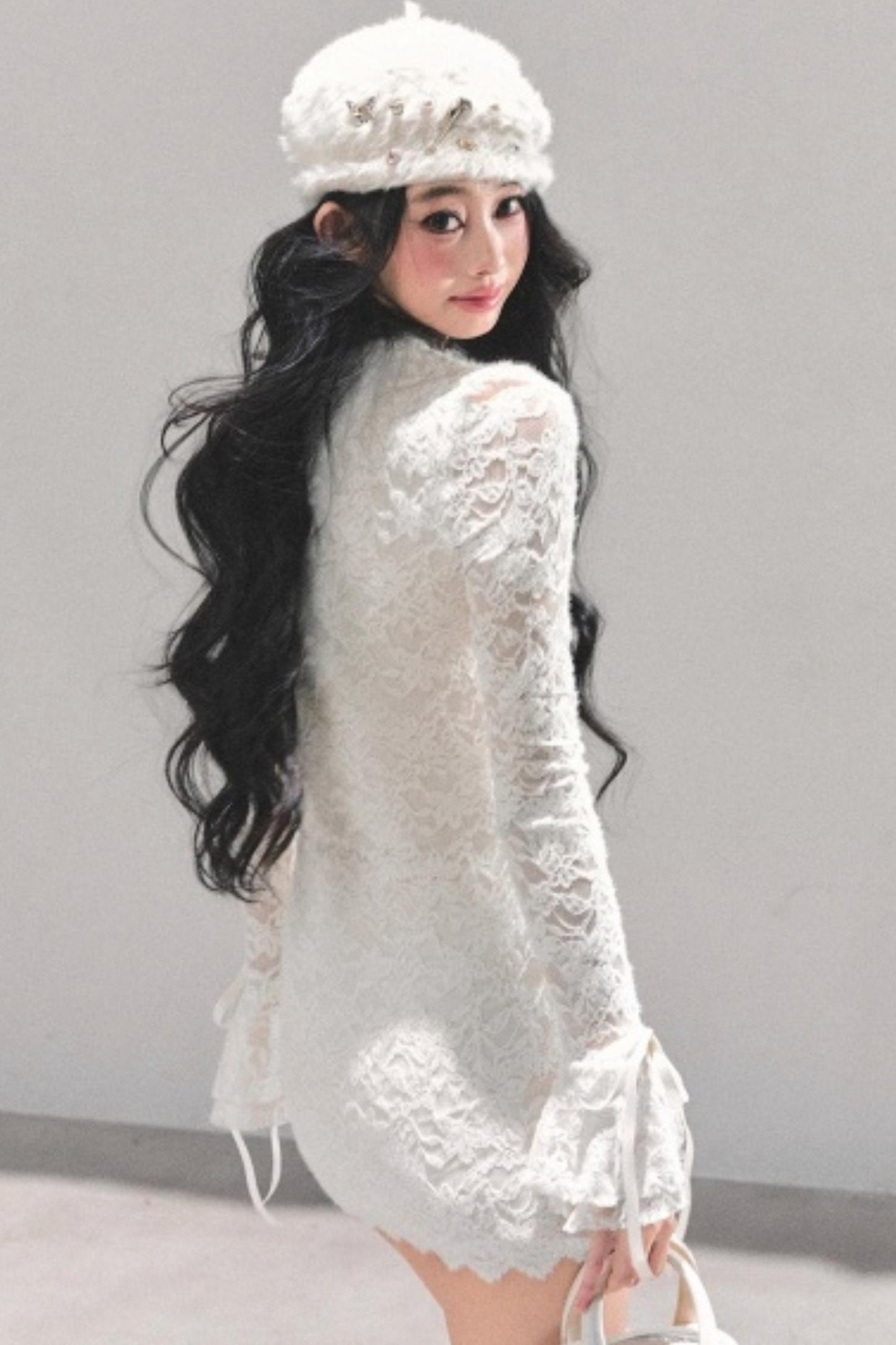 French Lace Mesh Dress