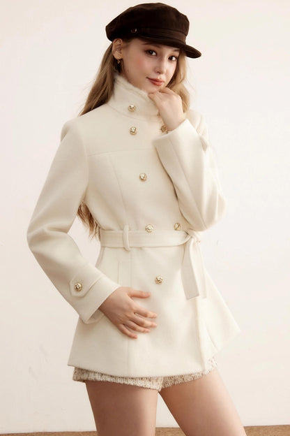 Winter Retro Woolen Double-Breasted Coat