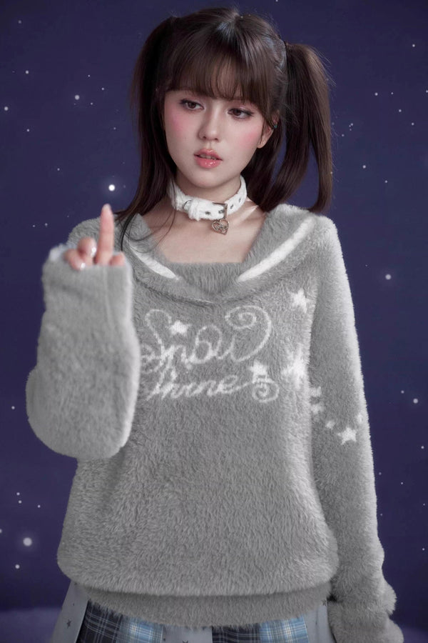 Sweet Gray Sailor Sweater