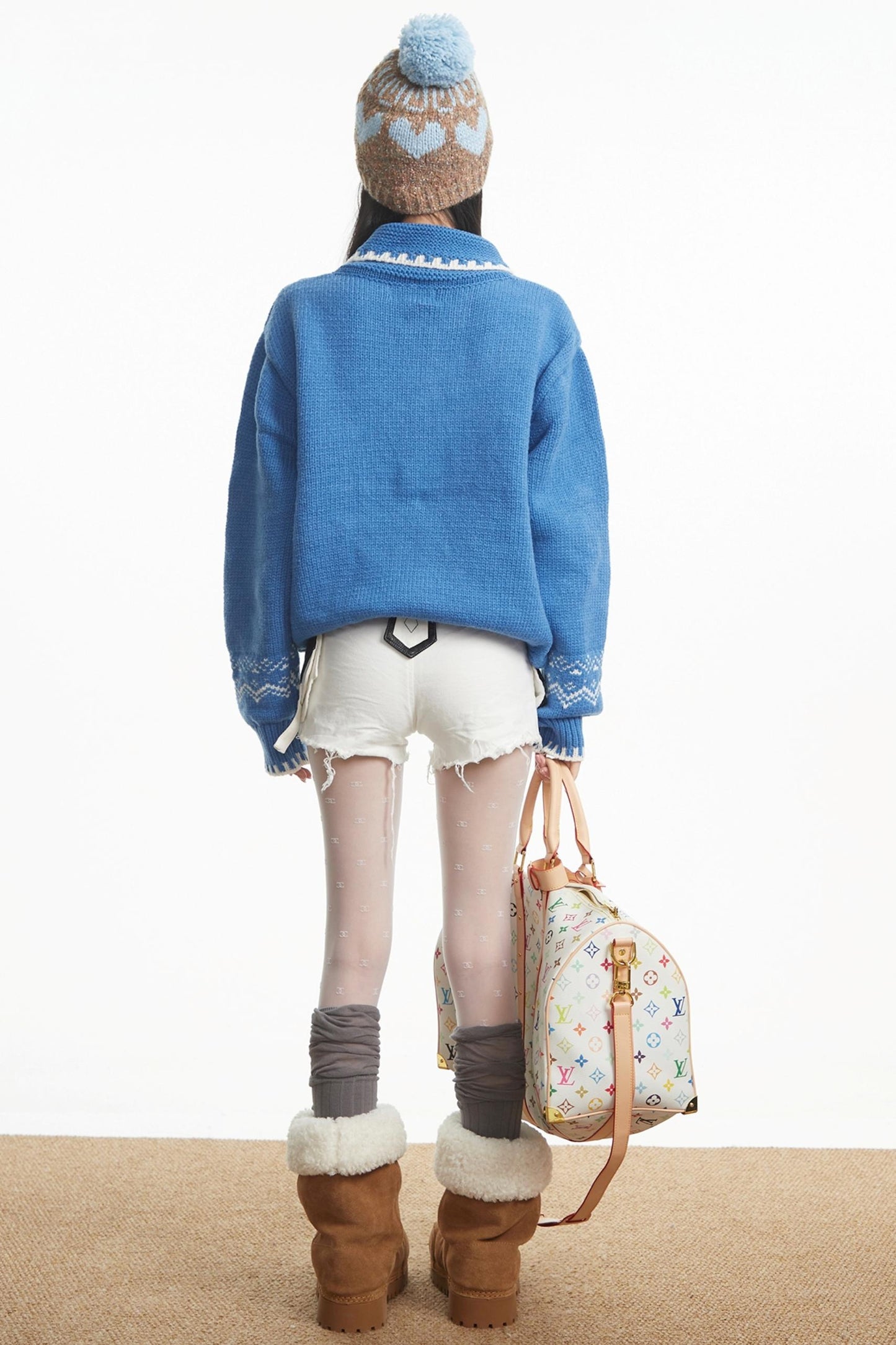 Snowflake Knitted Baggy Sweater