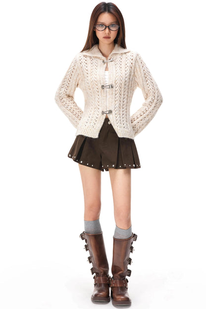 Häkelpullover mit Cut-outs