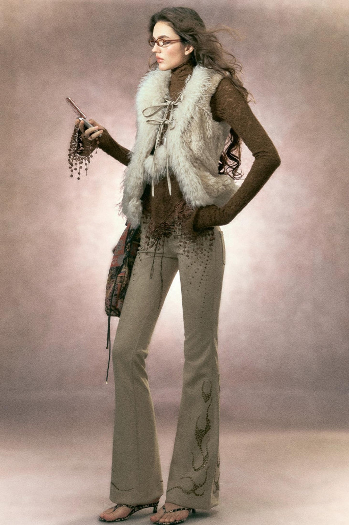 Retro Plush Patchwork Vest