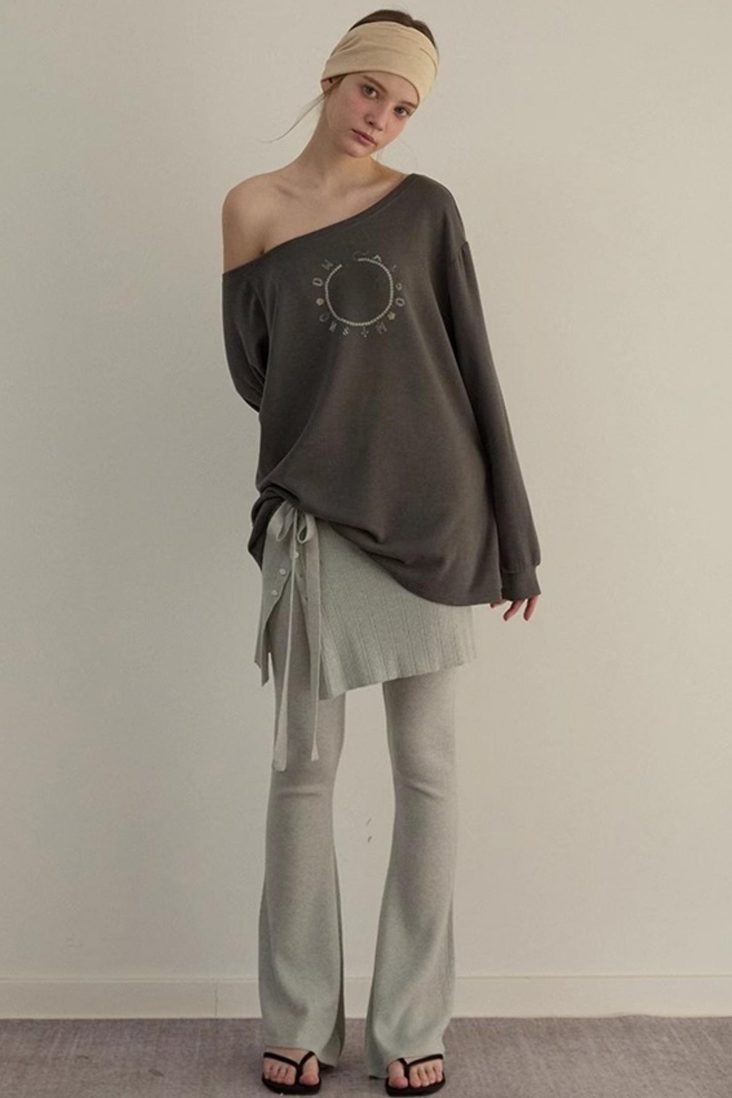 Personalized Slouchy Tie Sweatshirt