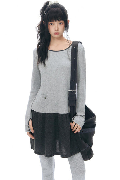 Patchwork Knit Dress