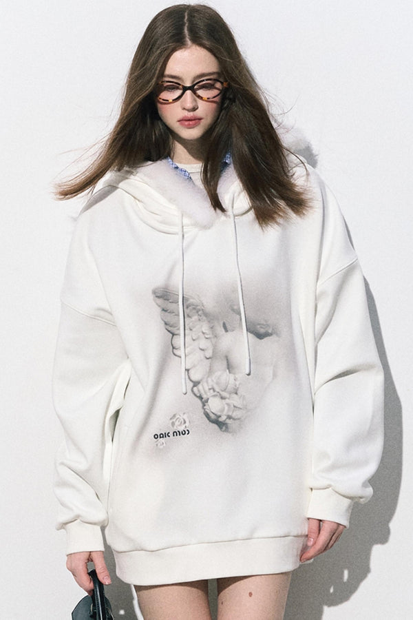 Fur Patchwork Printed Top