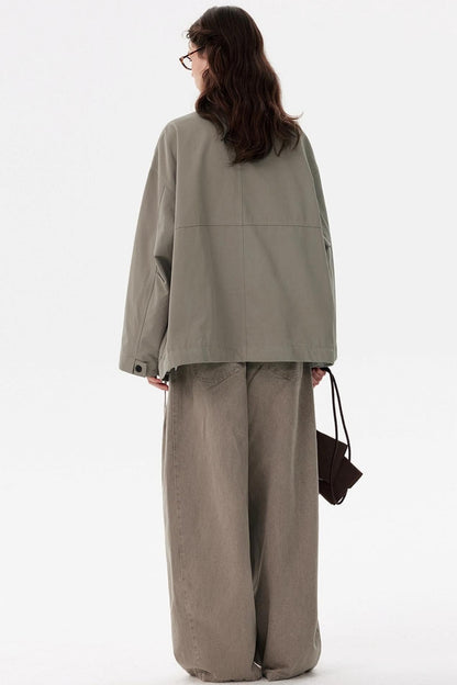 Texture Pocket Trench Coat