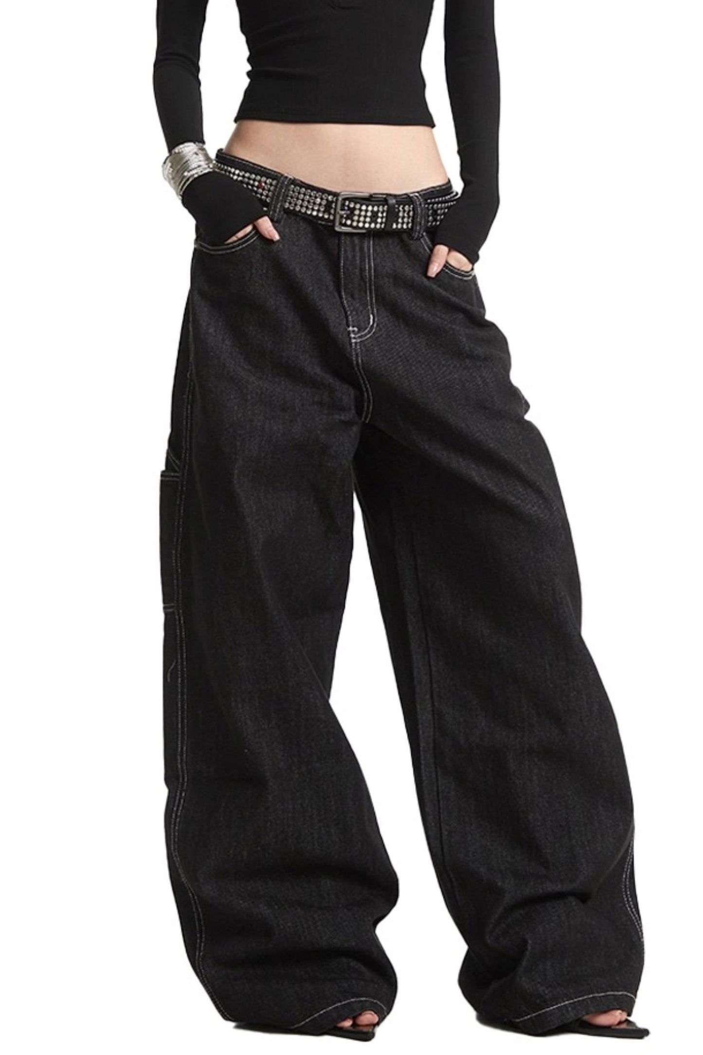 Wide Denim Pants
