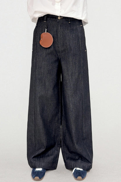 High Waist Split Straight Jeans