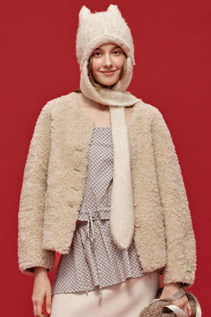 Two-Tone Wool Knit Hat