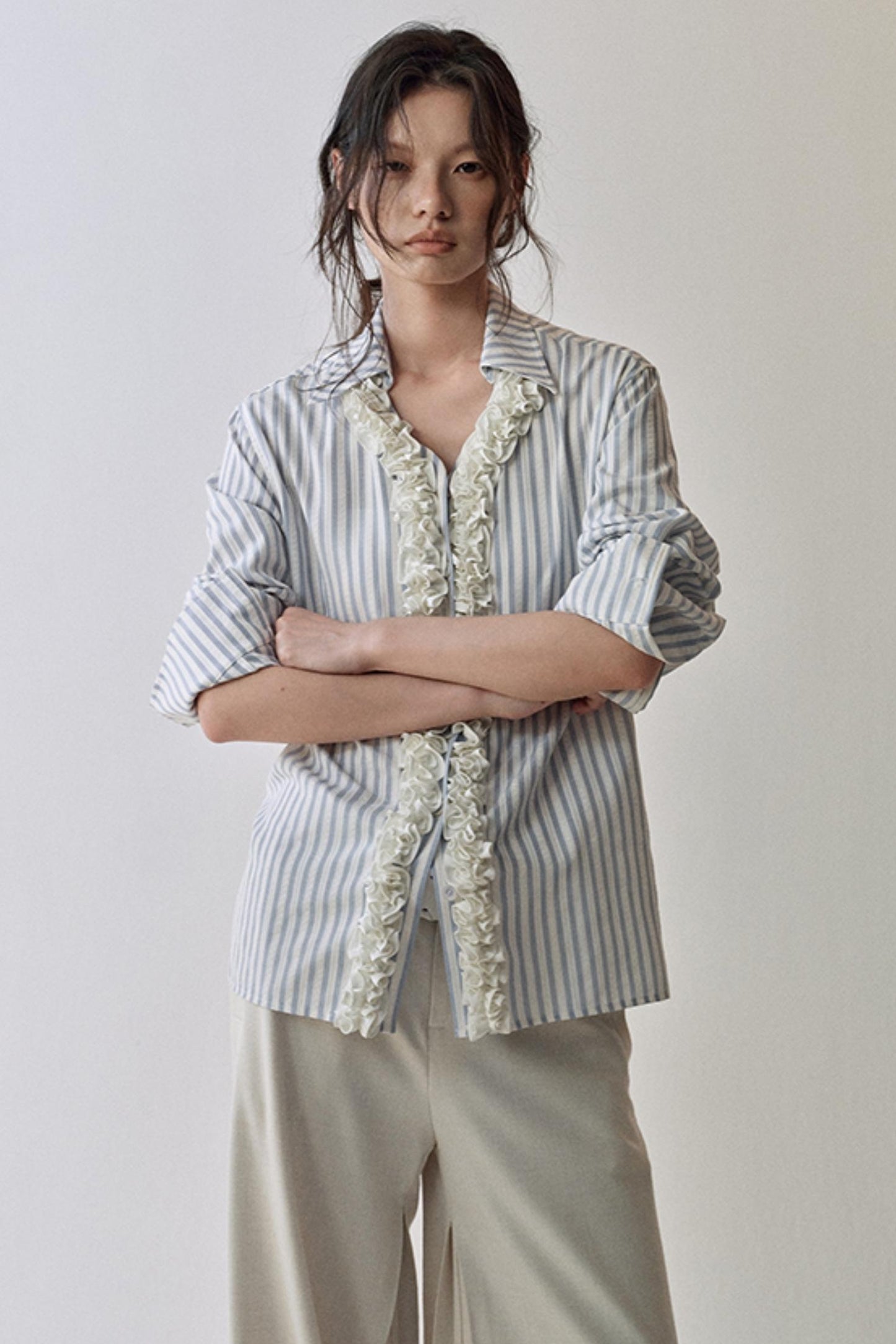 Three Dimensional Lace Shirt