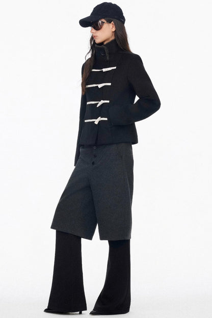 Layered Draped Bootcut Pants