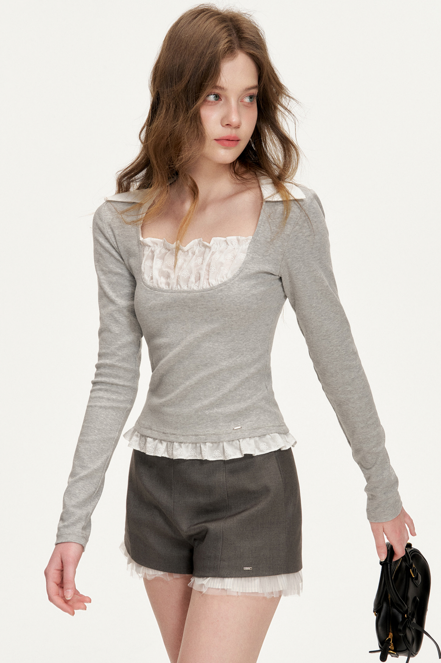 Lace Layered Slim Top