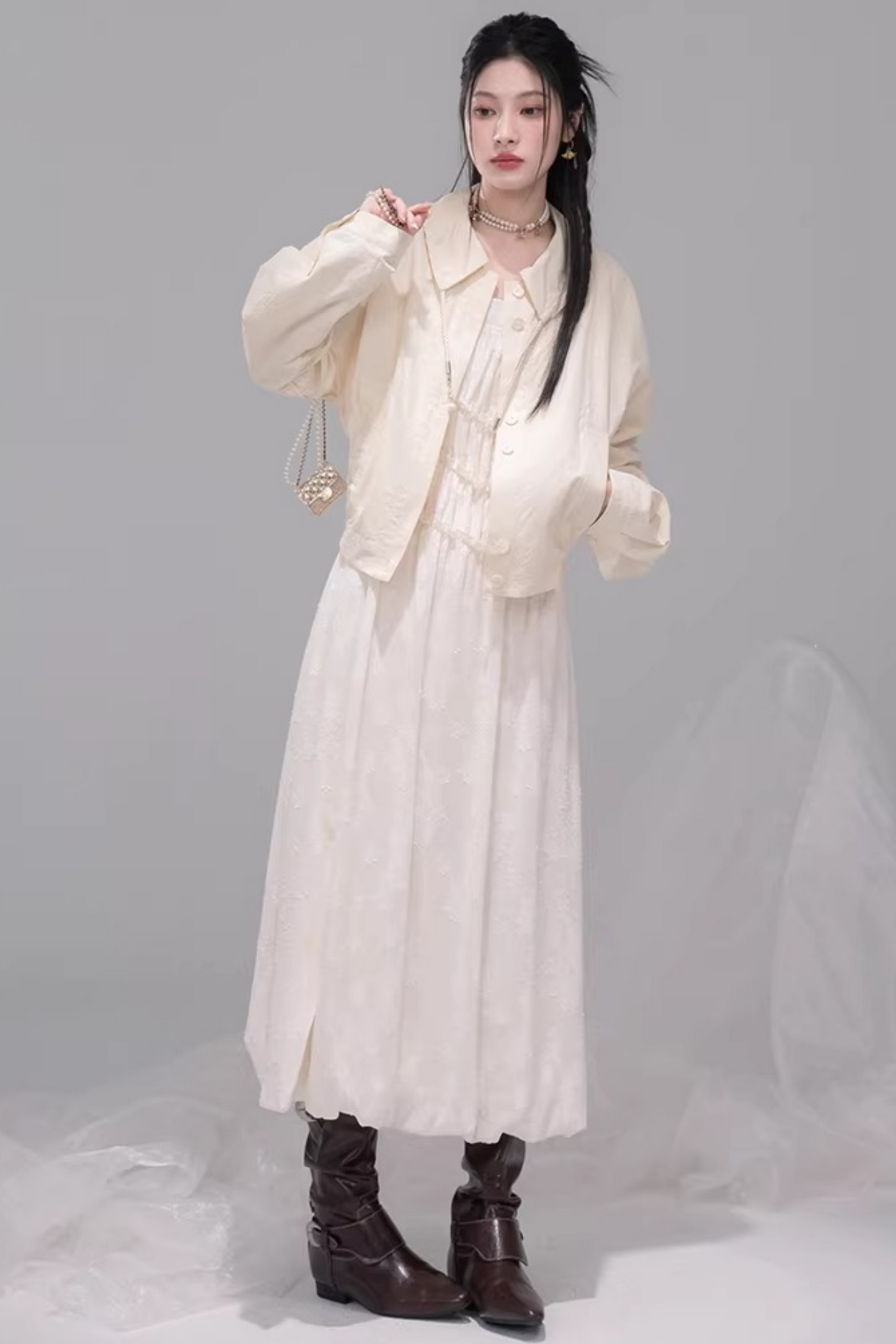 Floral Bud Lace Tank Dress