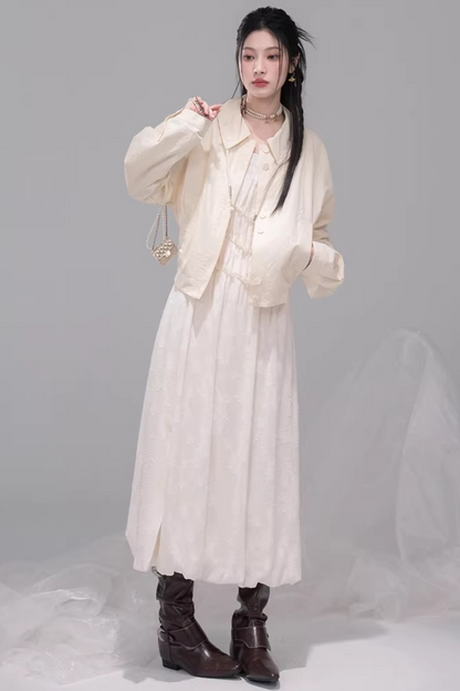 Floral Bud Lace Tank Dress