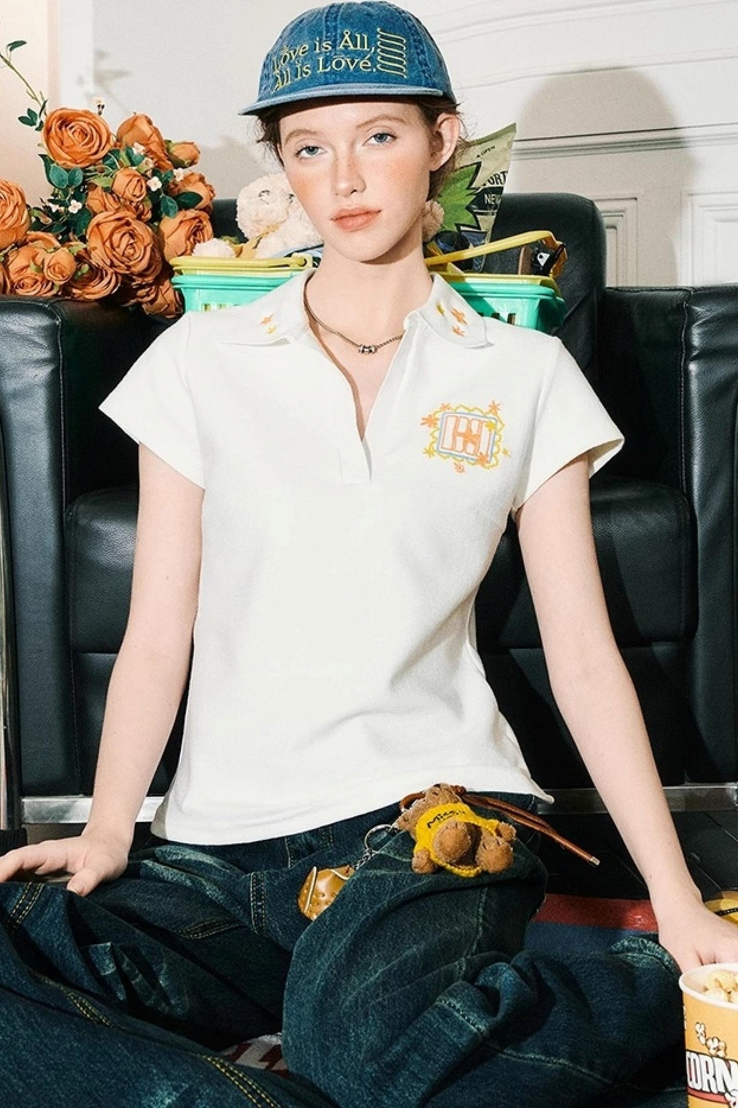 Embroidered Womens Polo Tee